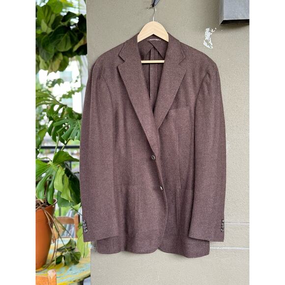 Canali Made in Italy Men’s 38L Kei Brown Cashmere-Wool Sport Coat Blazer Jacket - Picture 5 of 12
